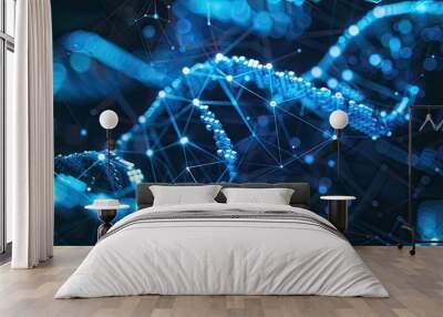 concept of bioinformatics and genomics research in healthcare and life sciences Wall mural