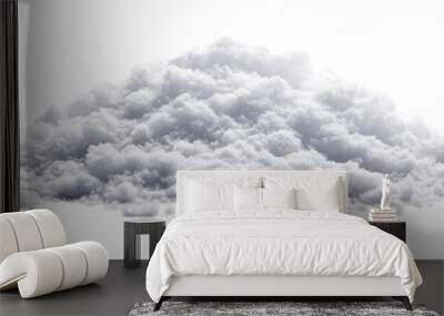 Pile of white snow cut out Wall mural