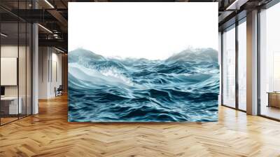 Sea water surface cut out isolated on white background. Wall mural