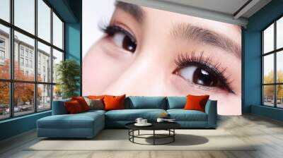 Beautiful woman eye Wall mural