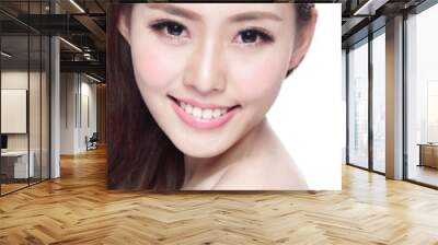 Beauty woman with charming smile Wall mural