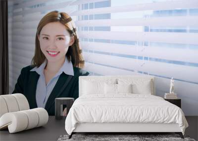 Confident business woman Wall mural