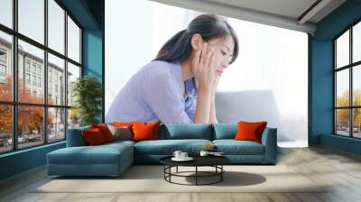 depression woman think something Wall mural