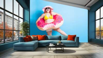 fat asian girl in summer Wall mural