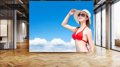 summer sunblock concept Wall mural