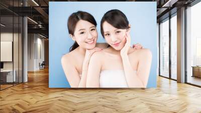 two beauty woman Wall mural