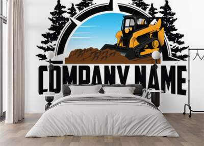 Land Service or Land Clearing Company Logo Wall mural