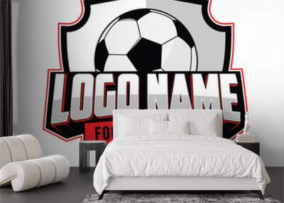 Soccer Logo or Football Club Sign Badge on white background Wall mural