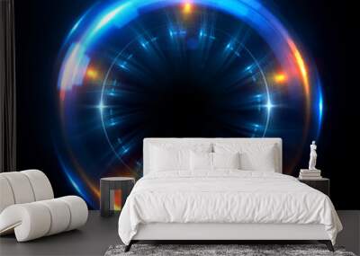 Abstract ring background with luminous swirling backdrop. Glowing spiral. The energy flow tunnel.
Shine round frame with light circles light effect. Glowing cover. Space for your message. Wall mural