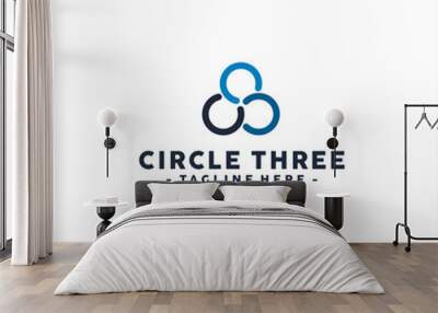 Circle three logo design inspiration Wall mural