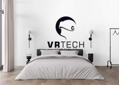 Virtual reality logo design template Wall mural