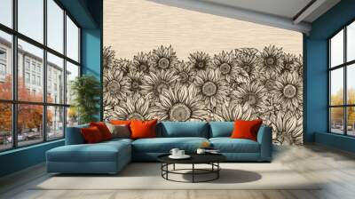 Sunflower field Wall mural