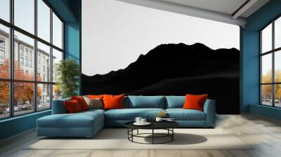 Landscape. Abstract illustration. Minimal modern concept. Black and white Wall mural