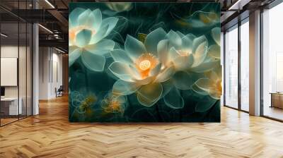 Abstract floral background Wall mural