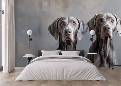 Studio portrait of a weimaraners Wall mural