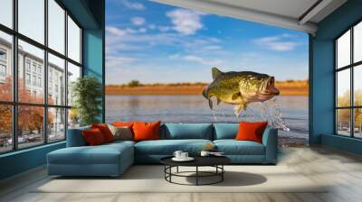 Big Bass Largemouth - Fishing	 Wall mural