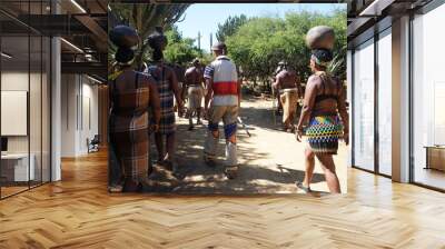 A traditional African Tribes Zulu people, South Africa Wall mural