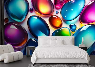 Abstract Colorful Glass Spheres Wall mural