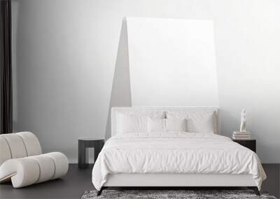 Blank White Table Tent Mockup Wall mural