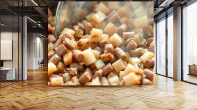 Close up of stewed meat and potatoes Wall mural