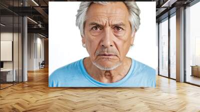 Close-up Portrait of a Serious Senior Man Wall mural