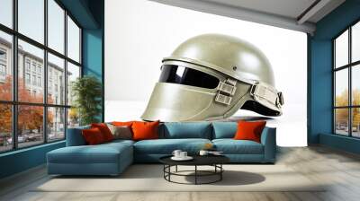 Military Helmet with Face Shield Wall mural