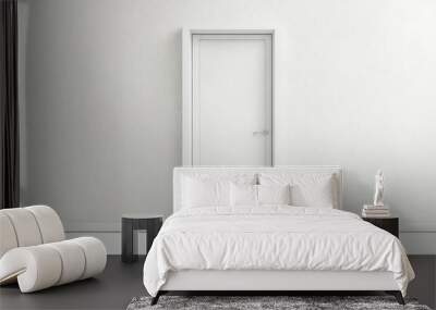 White door in a white room Wall mural