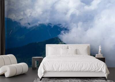 mountains and clouds Wall mural