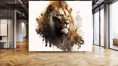 lion portrait Wall mural