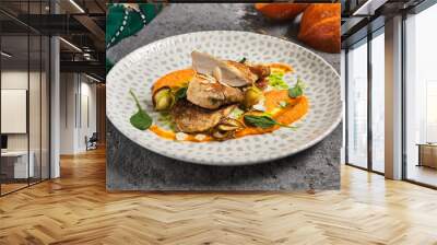 Chicken Breast with Pumpkin Puree Wall mural