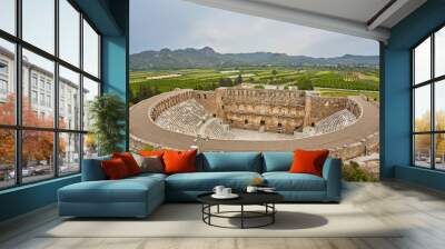 Ancient amphitheater Aspendos in Antalya, Turkey Wall mural