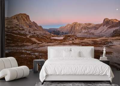 landscape at Tre Cime di Lavaredo in the Italian Alps Wall mural