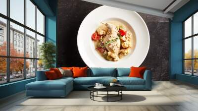 Rabbit Stew with Vegetables and Sour Cream Wall mural