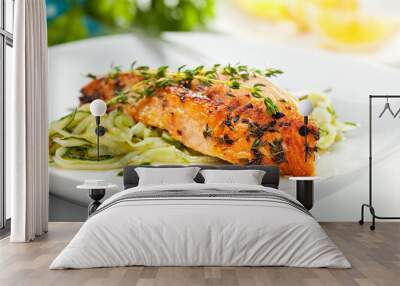 Salmon Steak Wall mural