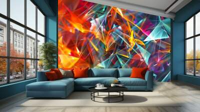 abstract art colorful background, ai generated.	 Wall mural