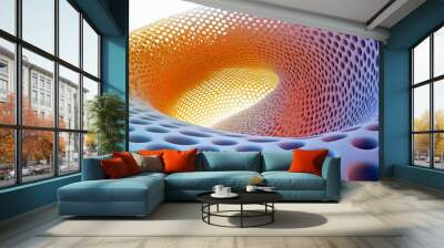 art abstract shapes, ai generated.	 Wall mural