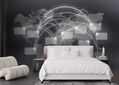 global connectivity Wall mural