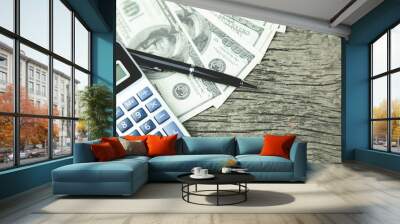 Business Calculating Invoice . Wall mural