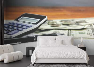 money and calculator calculation Wall mural