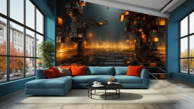 sci futuristic fi abstract background Wall mural