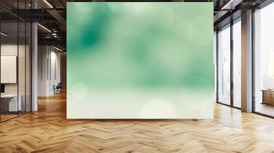 Spring background - abstract banner - green blurred bokeh lights -	 Wall mural