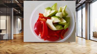 Guava and red sweet pepper, well prepared. Wall mural