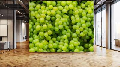 Fresh Fruit Brunch Green Grapes on Shelf in Fresh Fruit market Thailand Travel Background Concept Wall mural