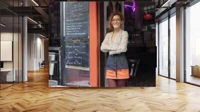 Entrepreneur and owner of a cafe in Paris Wall mural