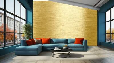 Gold shining metal plate with screw nail heads Wall mural