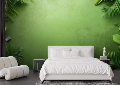 A textured green background with subtle variations, evoking natural moss or leaves. Ideal for nature-focused visuals. Wall mural