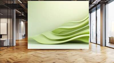 Crisp, bright green background with smooth transitions, ideal for modern and nature-focused designs. Wall mural