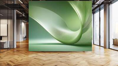 Elegant green background featuring subtle, abstract design elements and ample space for overlay text or logos Wall mural