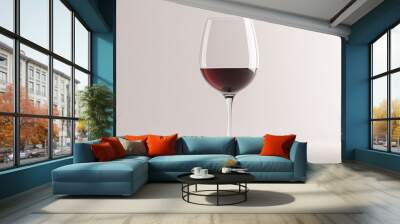 High-resolution mockup of a wine glass with a subtle reflection Wall mural