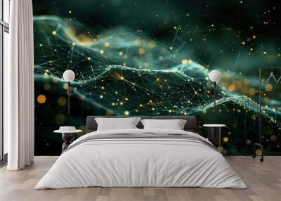 Abstract network information web science technology  Wall mural